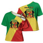 Republic of The Congo Personalized Cross Shoulder Shirt Simple Flag Style