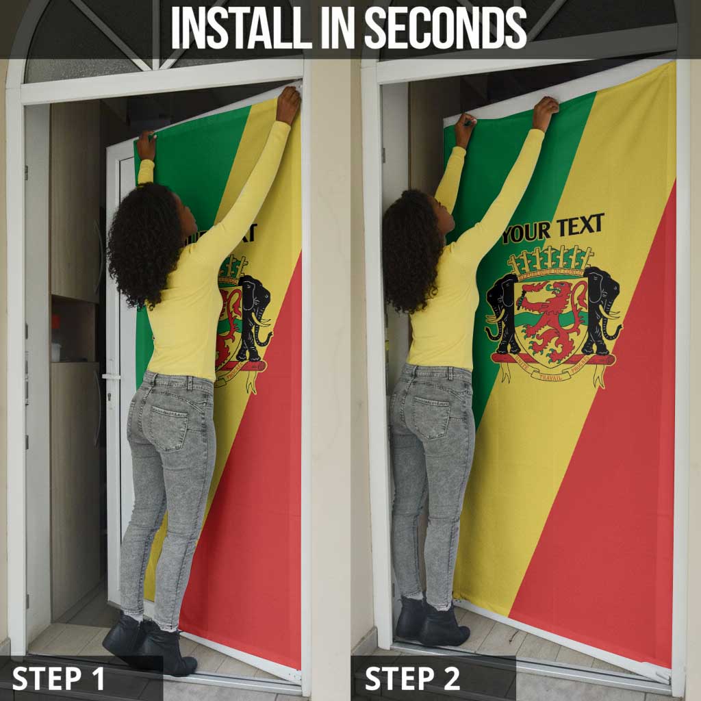 Republic of The Congo Personalized Door Cover Simple Flag Style