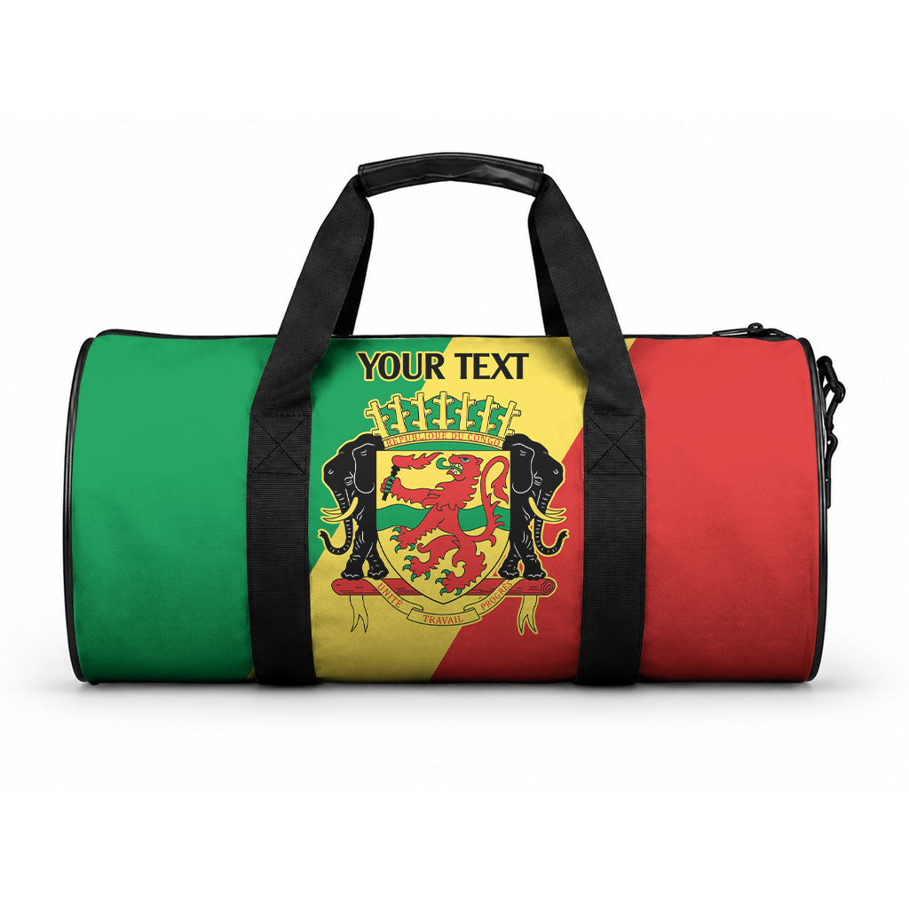 Republic of The Congo Personalized Duffle Bag Simple Flag Style