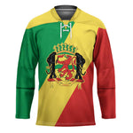 Republic of The Congo Personalized Hockey Jersey Simple Flag Style