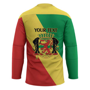 Republic of The Congo Personalized Hockey Jersey Simple Flag Style