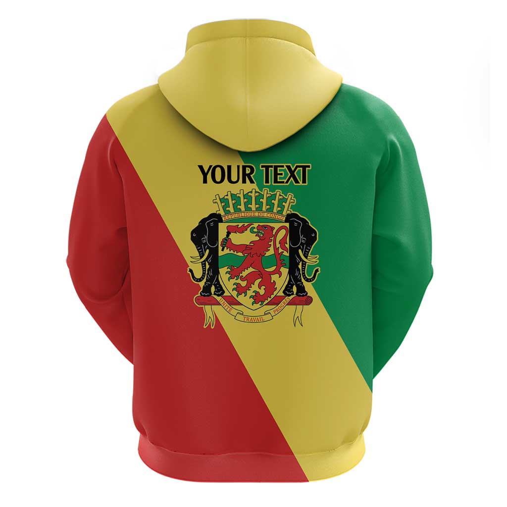 Republic of The Congo Personalized Hoodie Simple Flag Style - African Pride