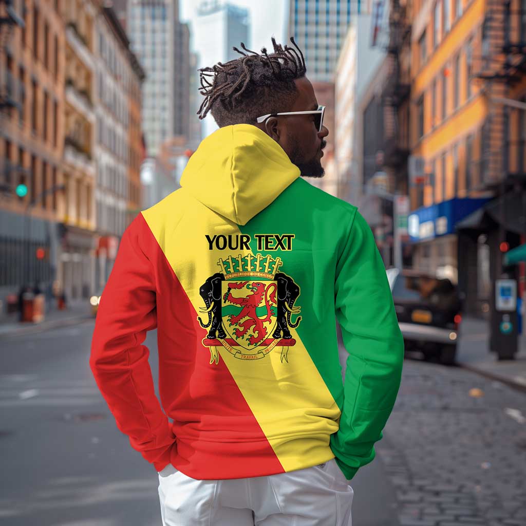 Republic of The Congo Personalized Hoodie Simple Flag Style - African Pride