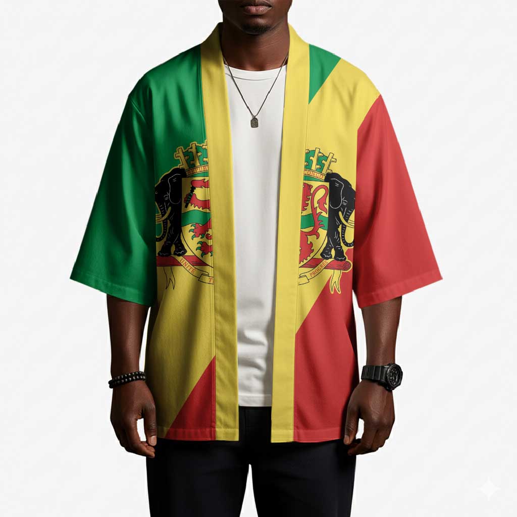 Republic of The Congo Personalized Kimono Simple Flag Style