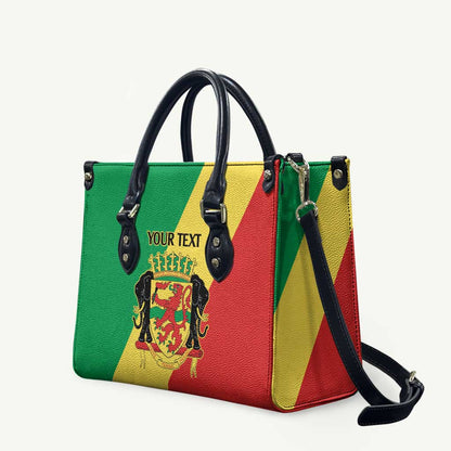 Republic of The Congo Personalized Leather Bag Simple Flag Style
