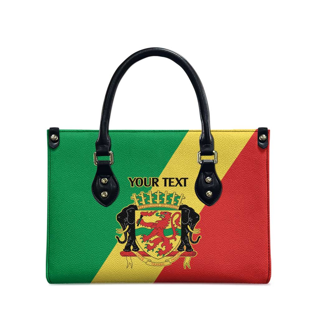 Republic of The Congo Personalized Leather Bag Simple Flag Style