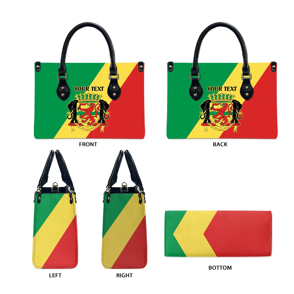 Republic of The Congo Personalized Leather Bag Simple Flag Style