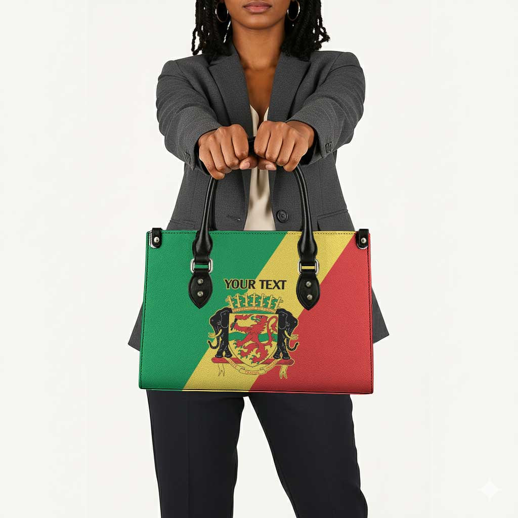 Republic of The Congo Personalized Leather Bag Simple Flag Style