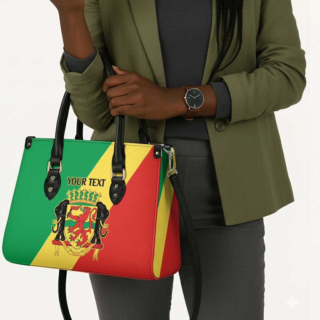 Republic of The Congo Personalized Leather Bag Simple Flag Style