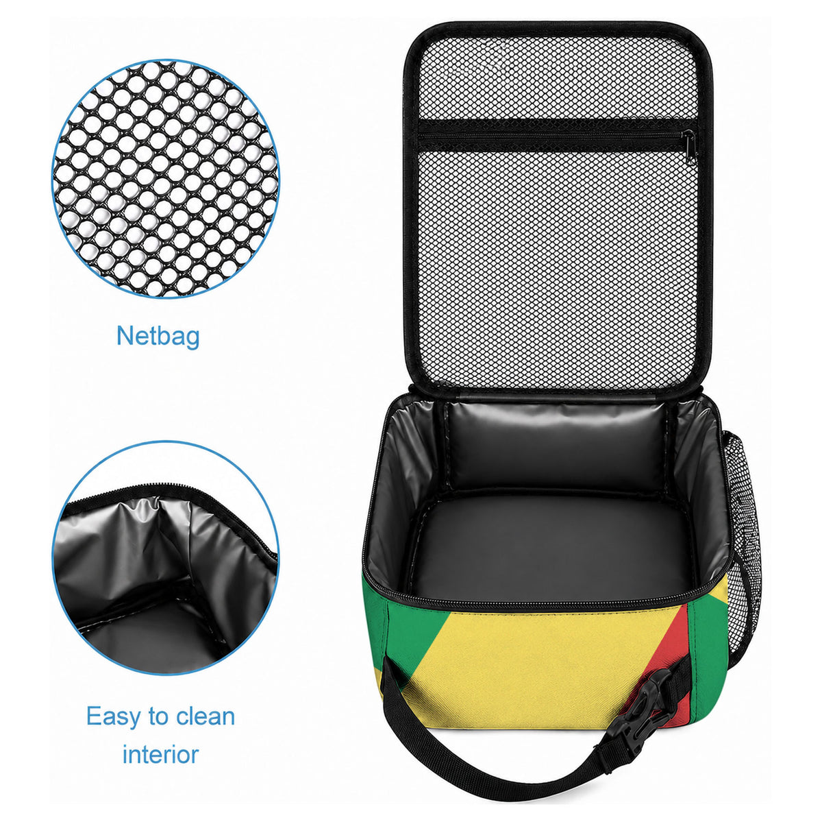 Republic of The Congo Personalized Lunch Bag Simple Flag Style