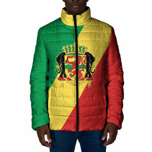 Republic of The Congo Personalized Padded Jacket Simple Flag Style
