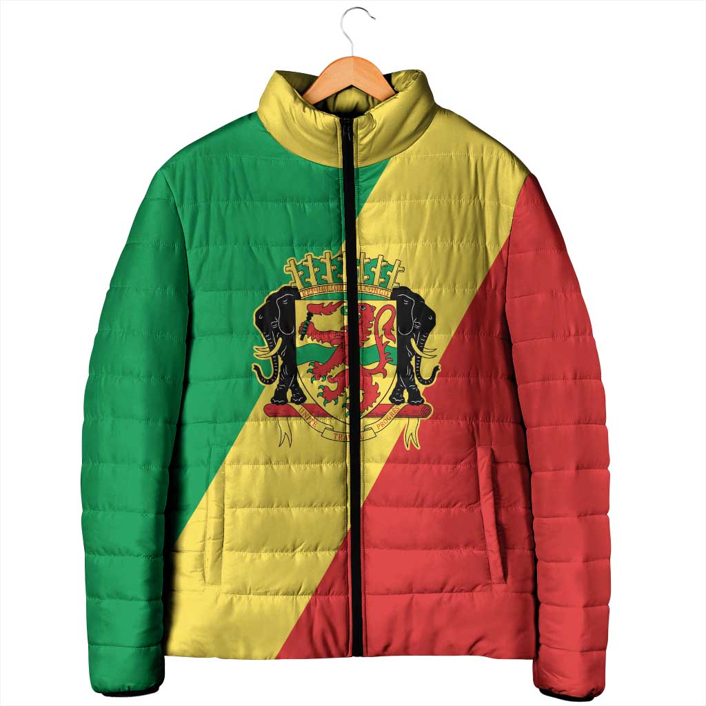 Republic of The Congo Personalized Padded Jacket Simple Flag Style