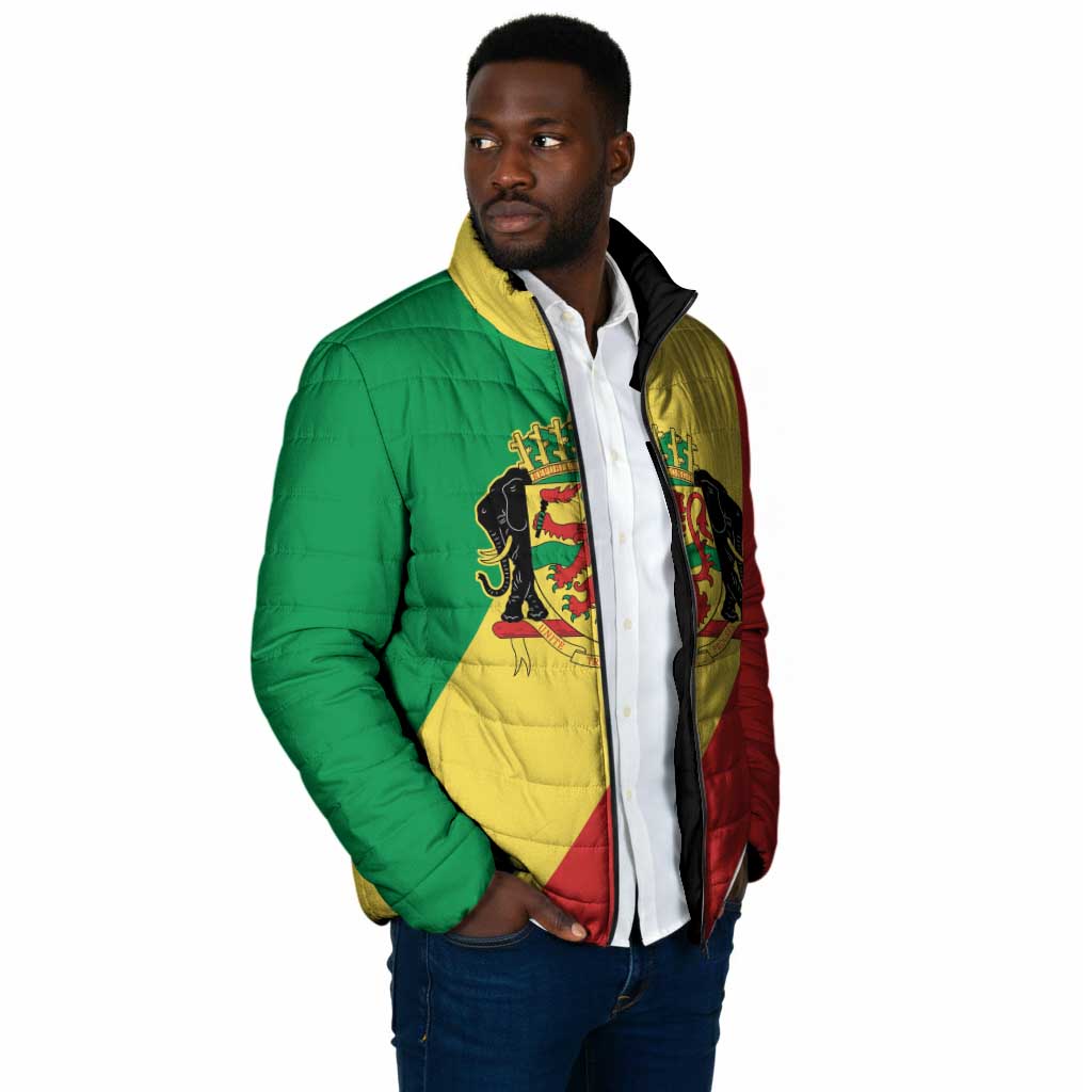 Republic of The Congo Personalized Padded Jacket Simple Flag Style