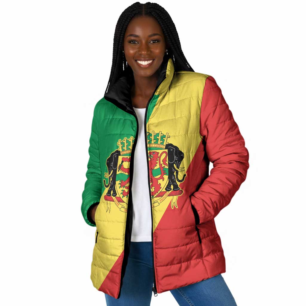 Republic of The Congo Personalized Padded Jacket Simple Flag Style