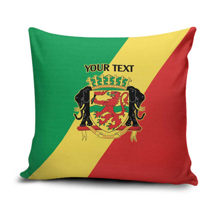 Republic of The Congo Personalized Pillow Cover Simple Flag Style