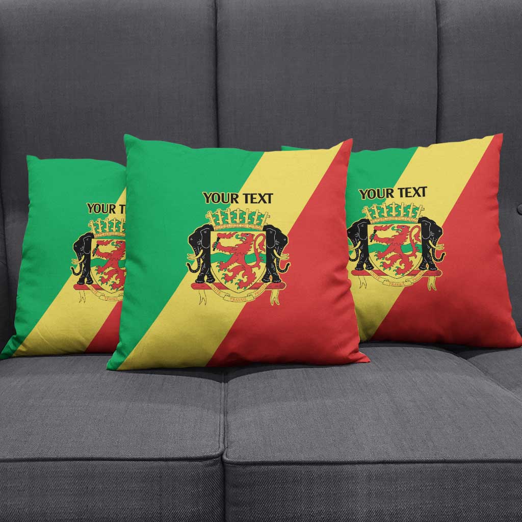 Republic of The Congo Personalized Pillow Cover Simple Flag Style