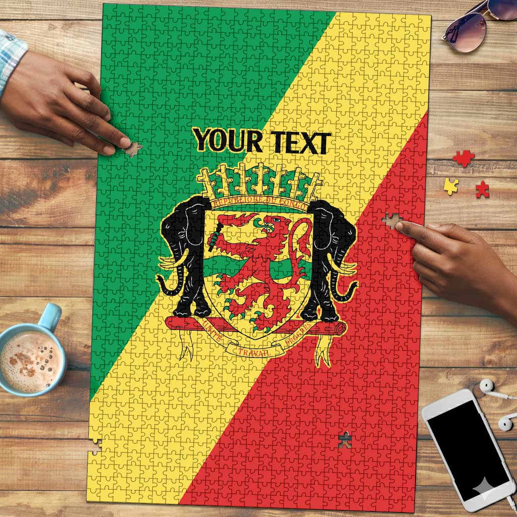 Republic of The Congo Personalized Puzzle Simple Flag Style