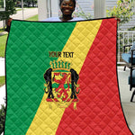 Republic of The Congo Personalized Quilt Simple Flag Style - African Pride