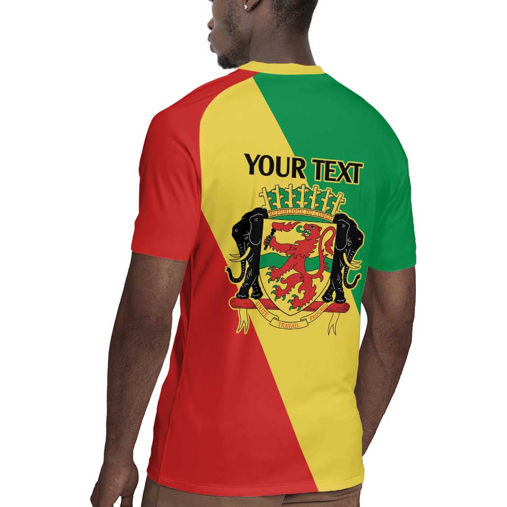 Republic of The Congo Personalized Rugby Jersey Simple Flag Style - African Pride