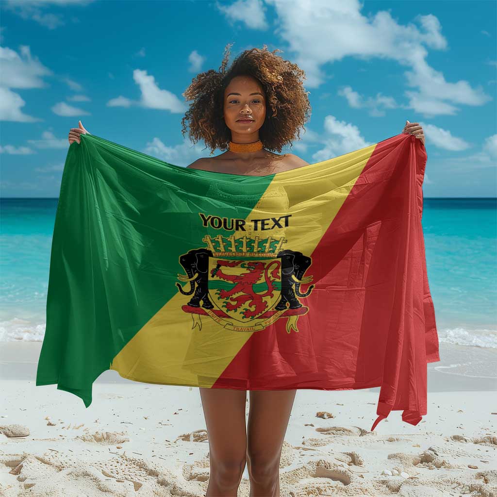 Republic of The Congo Personalized Sarong Simple Flag Style - African Pride
