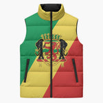 Republic of The Congo Personalized Sleeveless Puffer Jacket Simple Flag Style