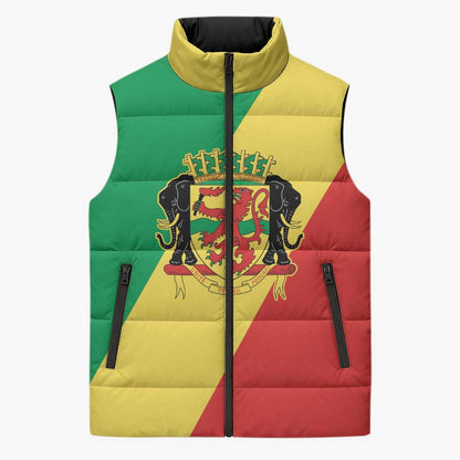Republic of The Congo Personalized Sleeveless Puffer Jacket Simple Flag Style