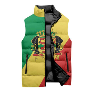Republic of The Congo Personalized Sleeveless Puffer Jacket Simple Flag Style