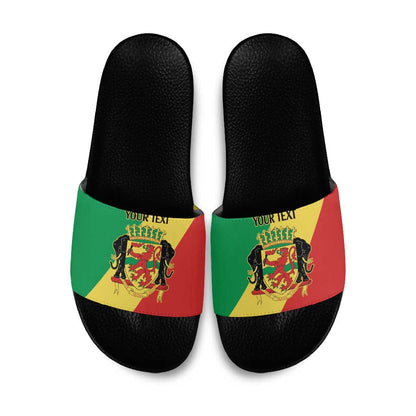 Republic of The Congo Personalized Slide Sandals Simple Flag Style