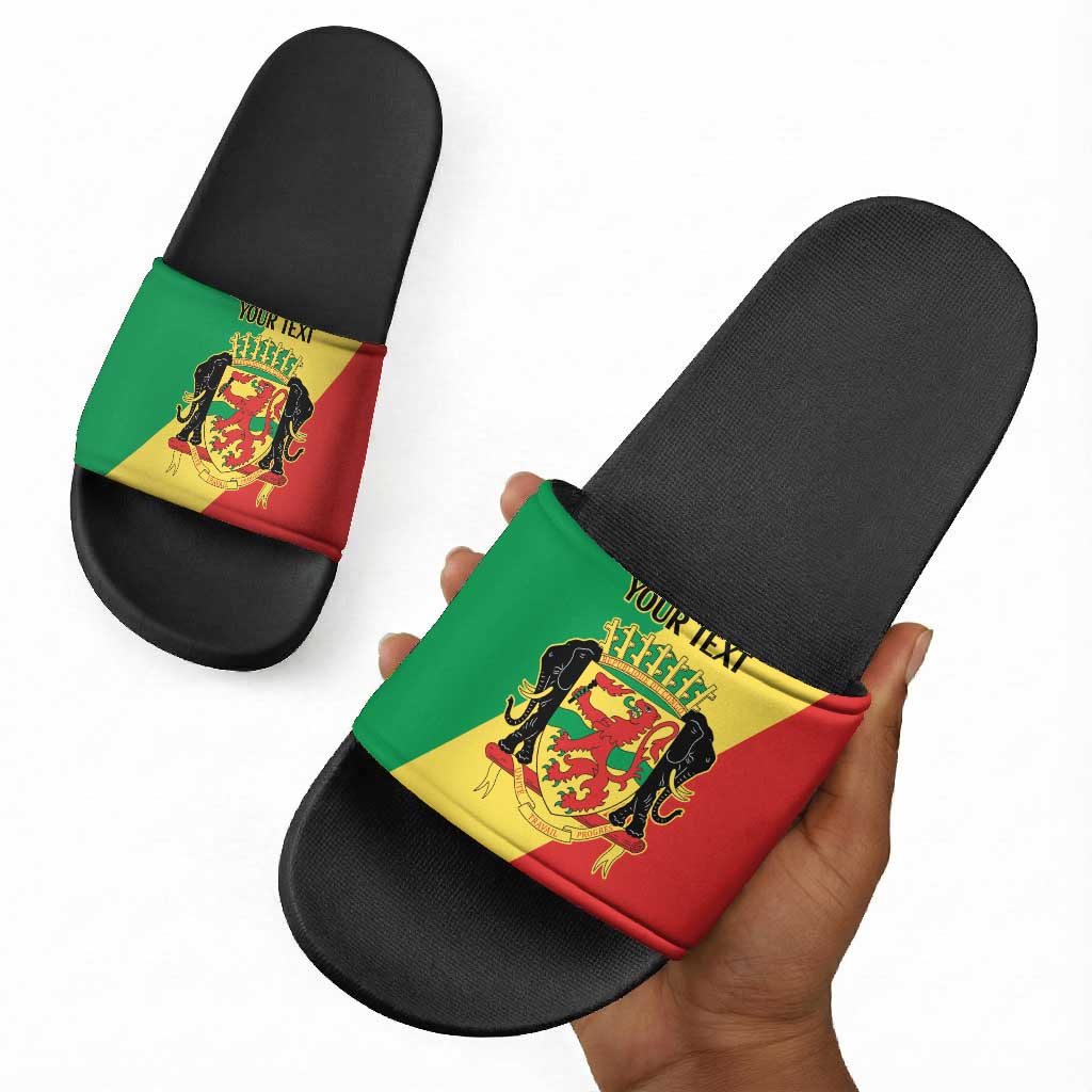 Republic of The Congo Personalized Slide Sandals Simple Flag Style