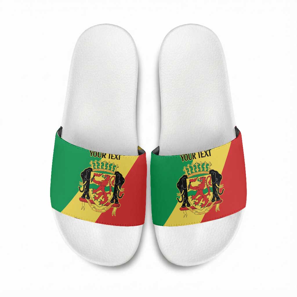 Republic of The Congo Personalized Slide Sandals Simple Flag Style