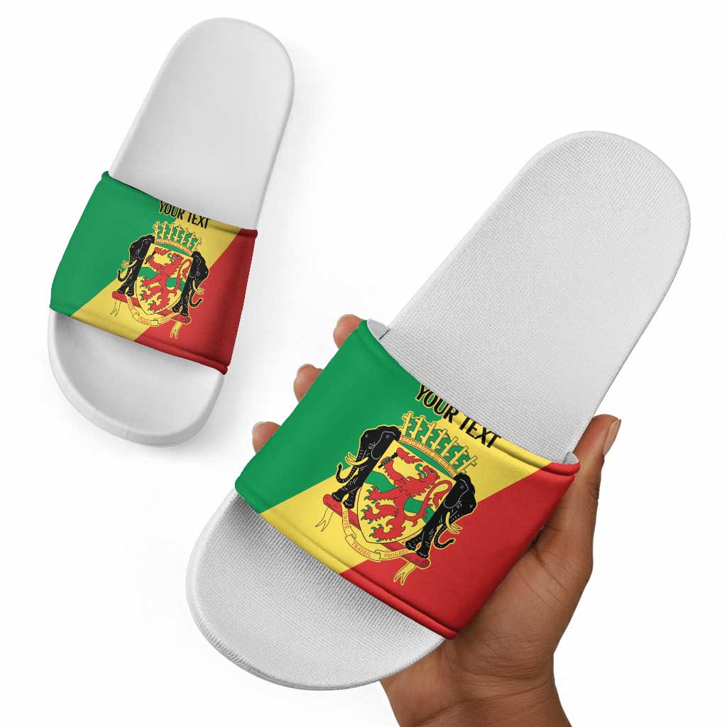 Republic of The Congo Personalized Slide Sandals Simple Flag Style