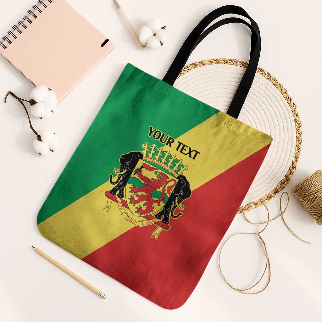 Republic of The Congo Personalized Tote Bag Simple Flag Style
