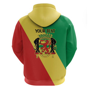 Republic of The Congo Personalized Zip Hoodie Simple Flag Style - African Pride