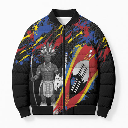 Swaziland Eswatini Somhlolo Day Bomber Puffer Jacket Independence Day