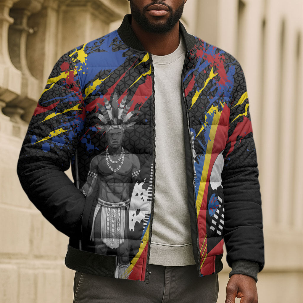 Swaziland Eswatini Somhlolo Day Bomber Puffer Jacket Independence Day