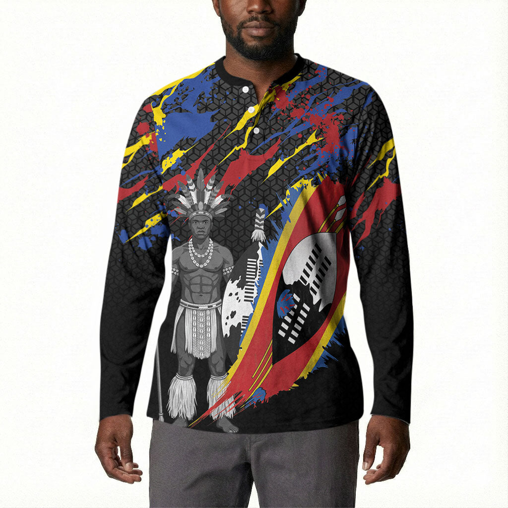 Swaziland Eswatini Somhlolo Day Button Sweatshirt Independence Day
