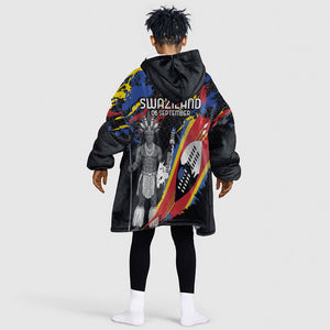 Swaziland Eswatini Somhlolo Day Kid Wearable Blanket Hoodie Independence Day