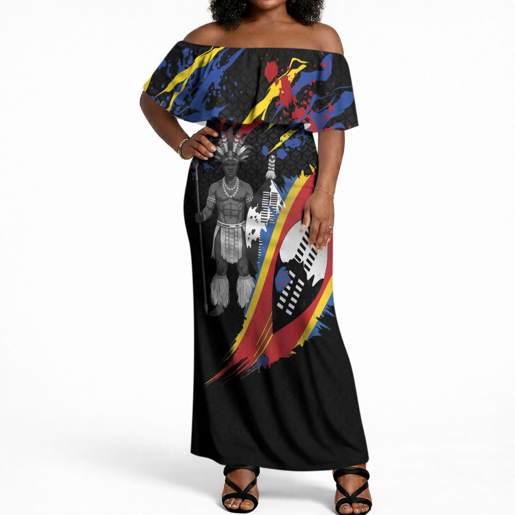 Swaziland Eswatini Somhlolo Day Off Shoulder Maxi Dress Independence Day
