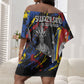 Swaziland Eswatini Somhlolo Day Off Shoulder Short Dress Independence Day