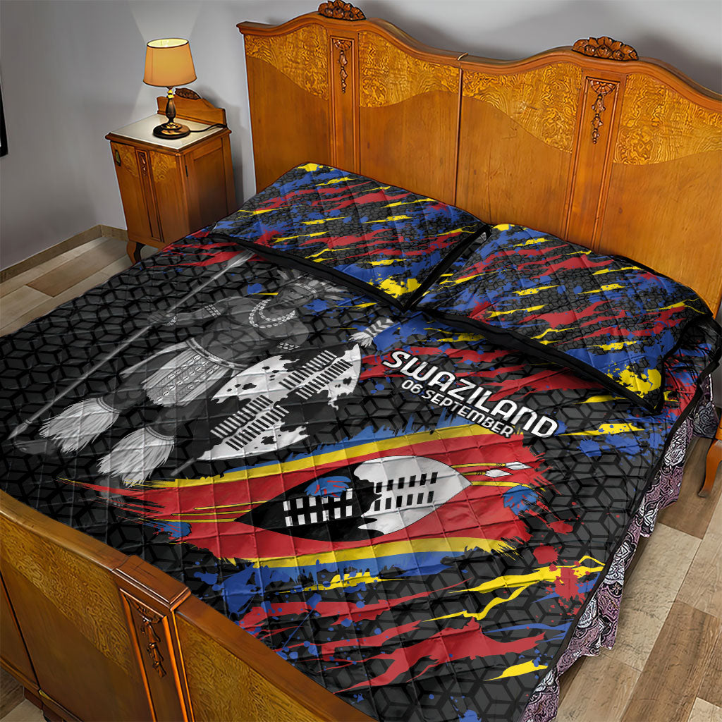 Swaziland Eswatini Somhlolo Day Quilt Bed Set Independence Day