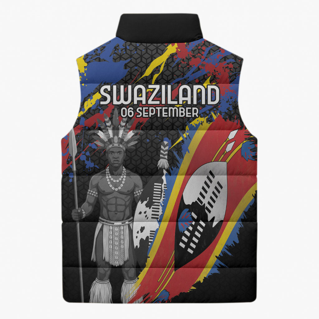 Swaziland Eswatini Somhlolo Day Sleeveless Puffer Jacket Independence Day