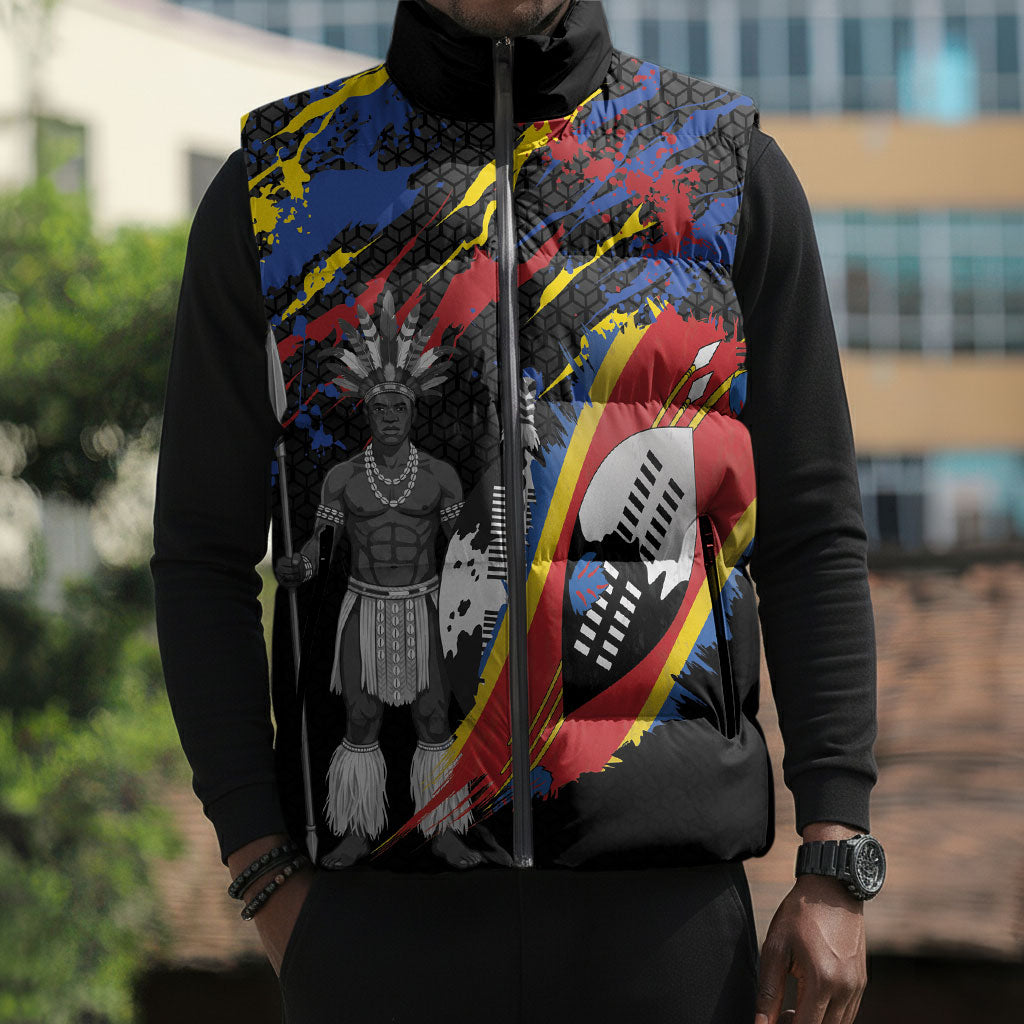 Swaziland Eswatini Somhlolo Day Sleeveless Puffer Jacket Independence Day