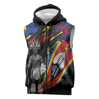 Swaziland Eswatini Somhlolo Day Sleeveless Zip Hoodie Independence Day