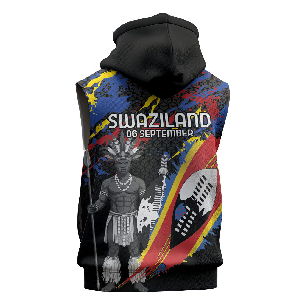 Swaziland Eswatini Somhlolo Day Sleeveless Zip Hoodie Independence Day