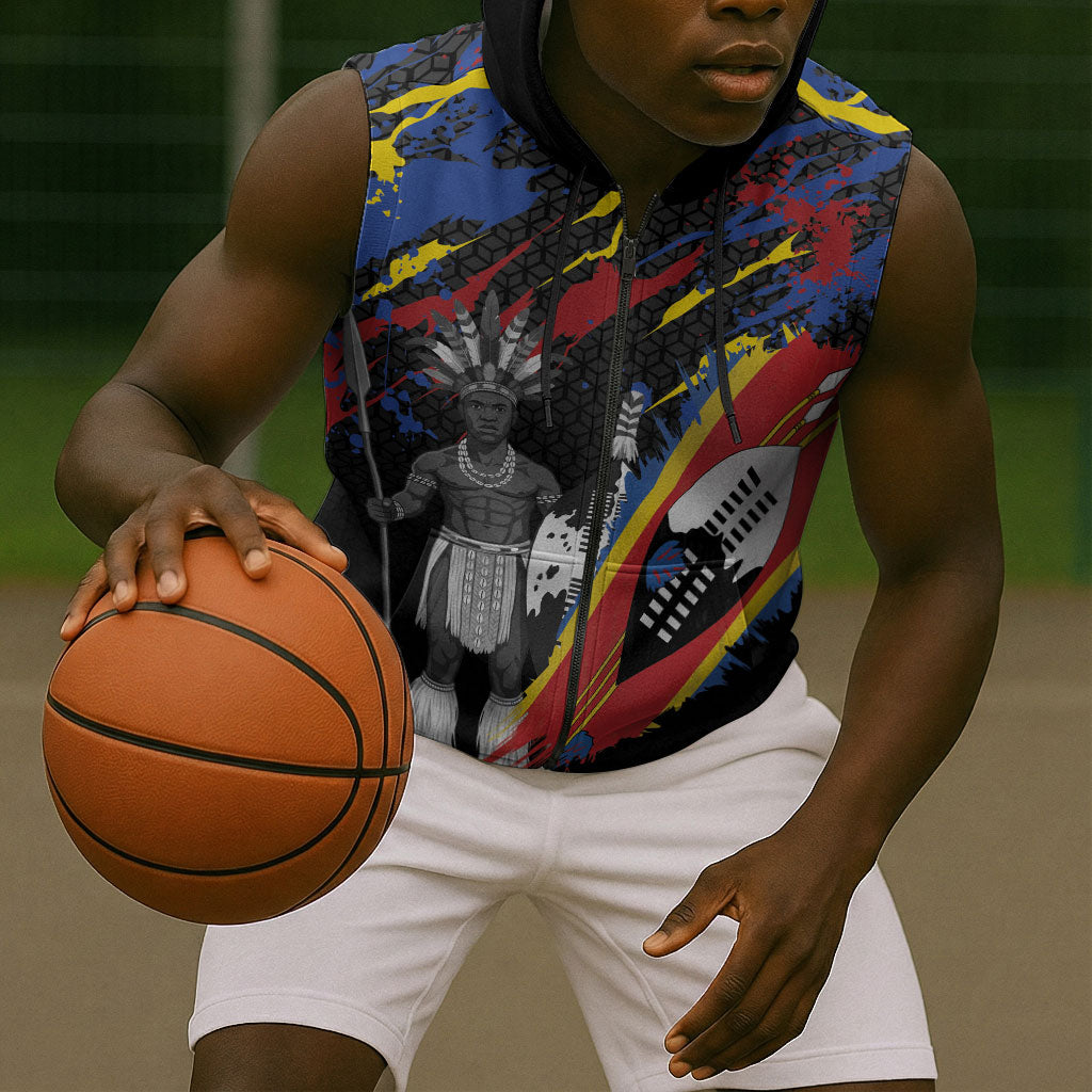 Swaziland Eswatini Somhlolo Day Sleeveless Zip Hoodie Independence Day