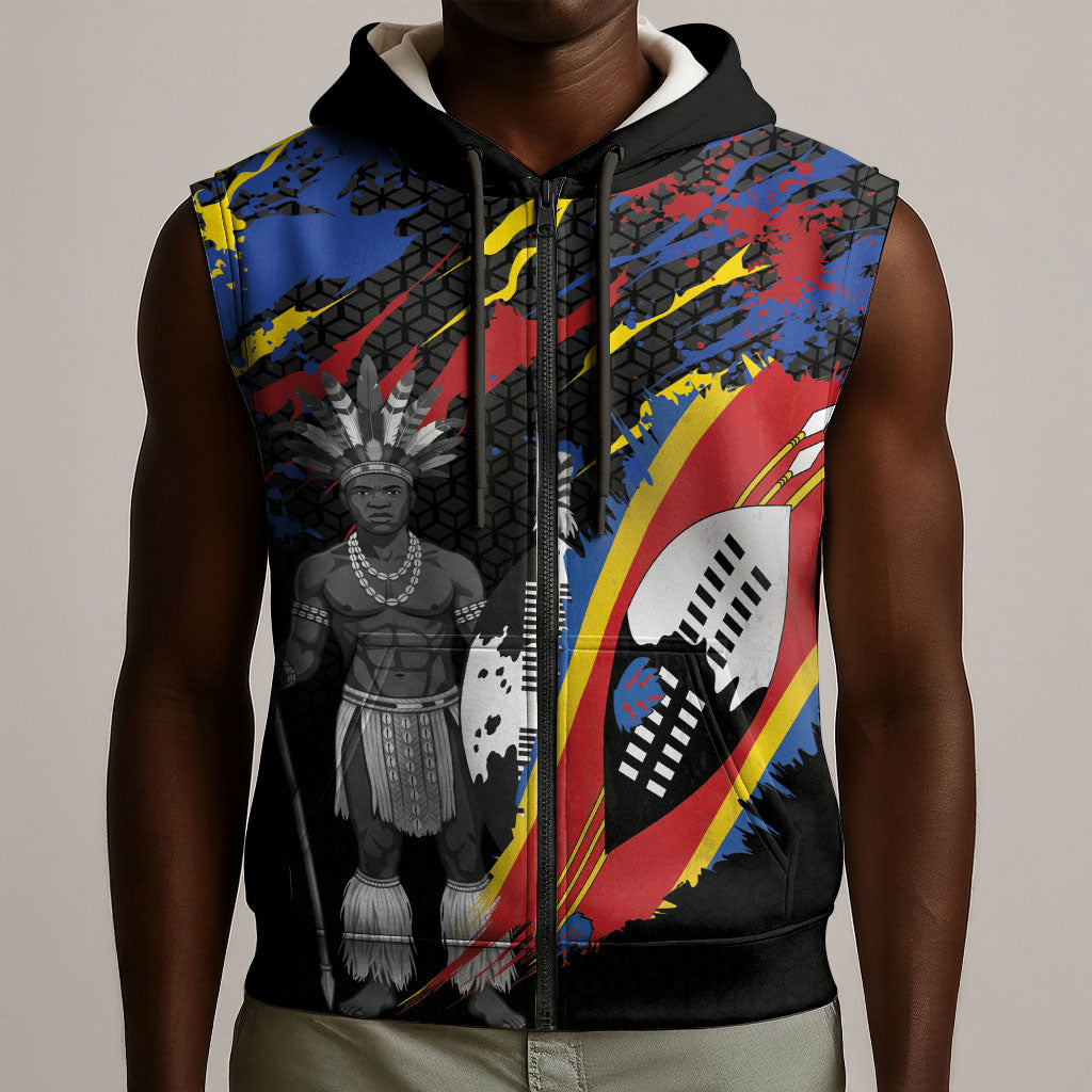Swaziland Eswatini Somhlolo Day Sleeveless Zip Hoodie Independence Day