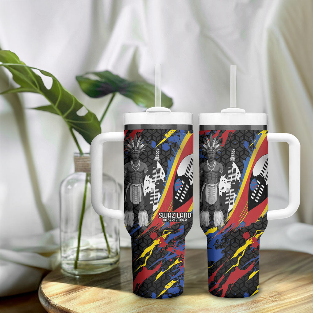 Swaziland Eswatini Somhlolo Day Tumbler With Handle Independence Day