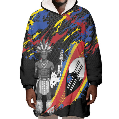 Swaziland Eswatini Somhlolo Day Wearable Blanket Hoodie Independence Day