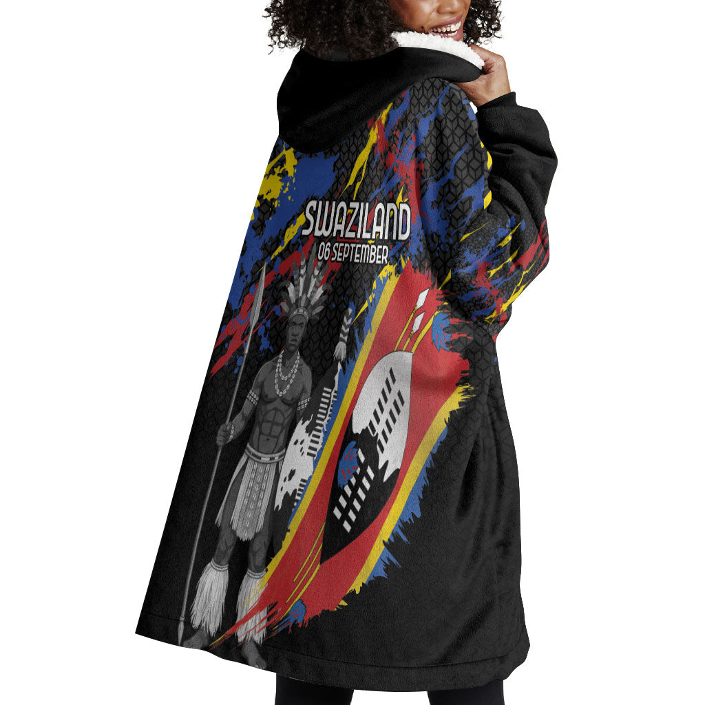 Swaziland Eswatini Somhlolo Day Wearable Blanket Hoodie Independence Day