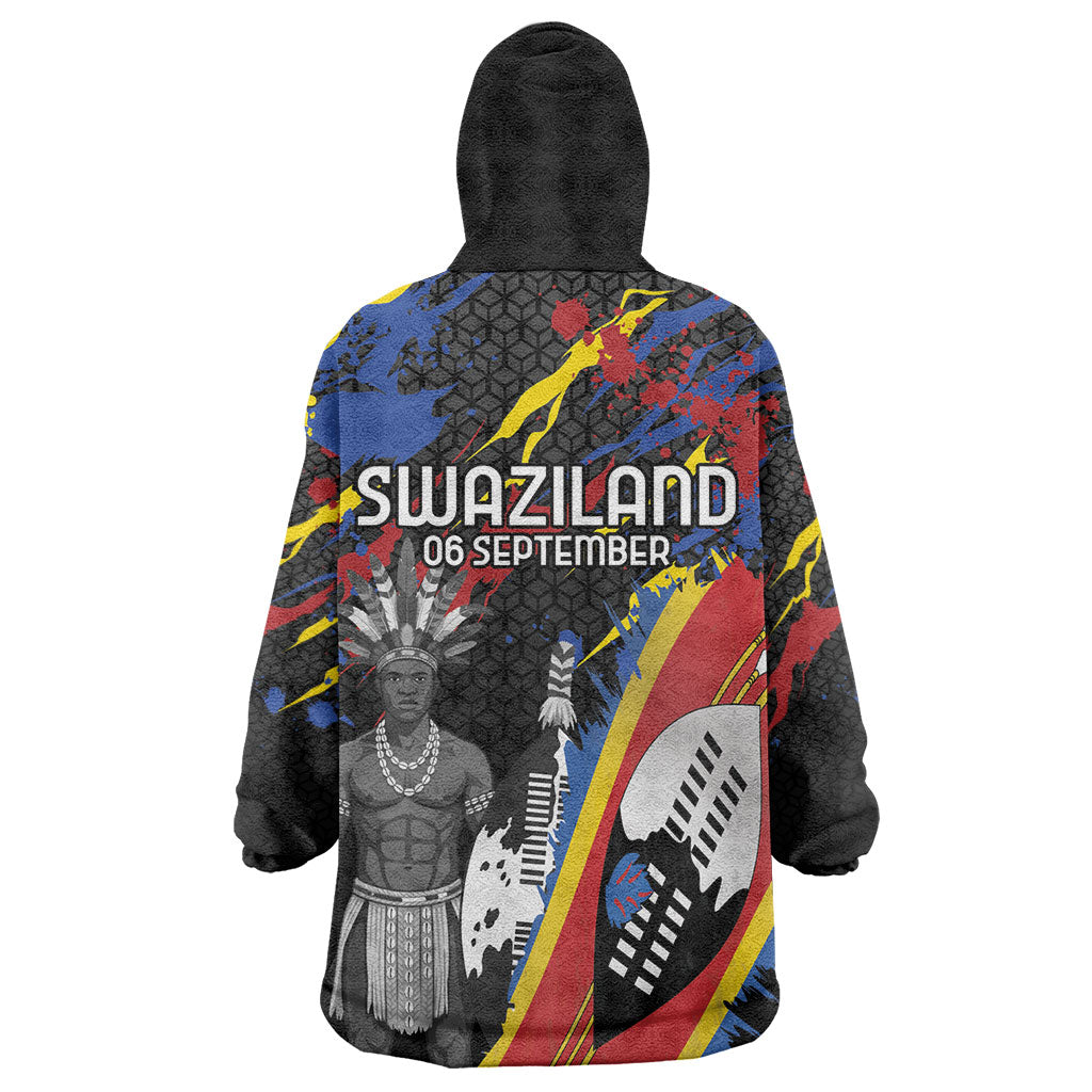 Swaziland Eswatini Somhlolo Day Wearable Blanket Hoodie Independence Day